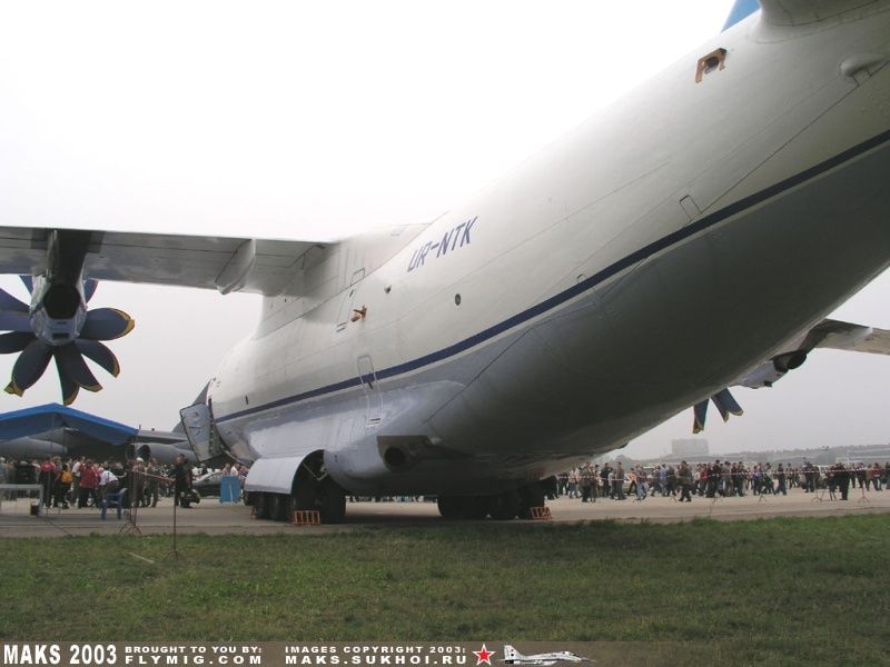 AN-70 view on a huge cargo plane.