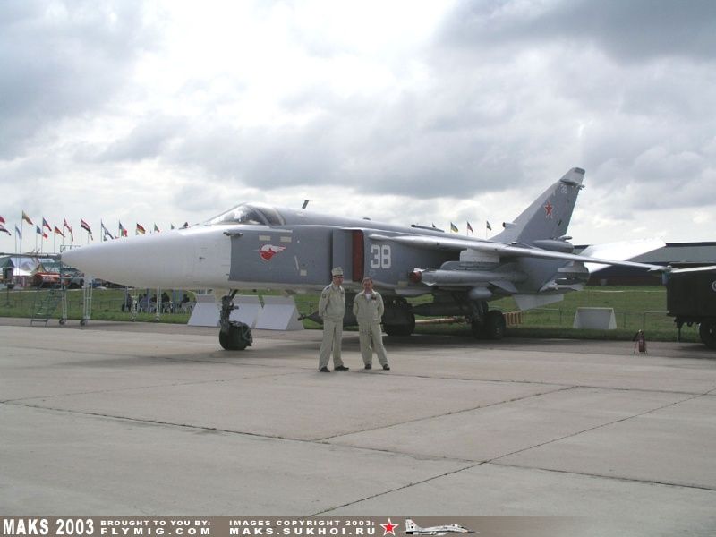 Su-24 Fencer on static display.