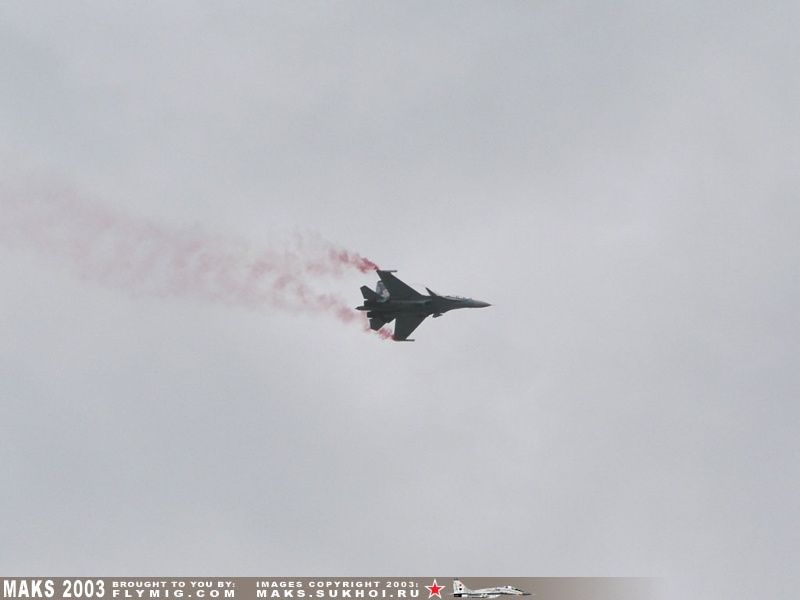 Su-30MK Super Flanker stalling in the air.