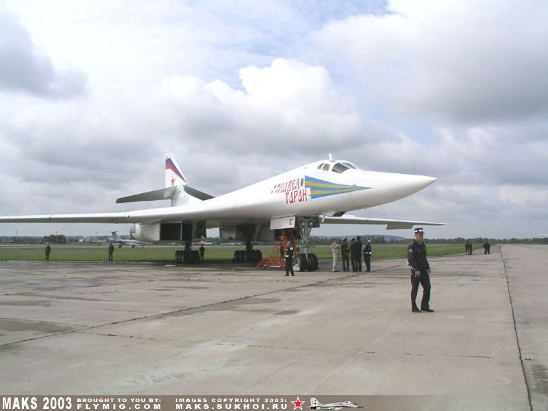 TU-160 Blackjack on static display.